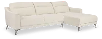 Talia Light Beige Fabric Right Chaise Sectional