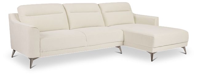 Talia Light Beige Fabric Right Chaise Sectional