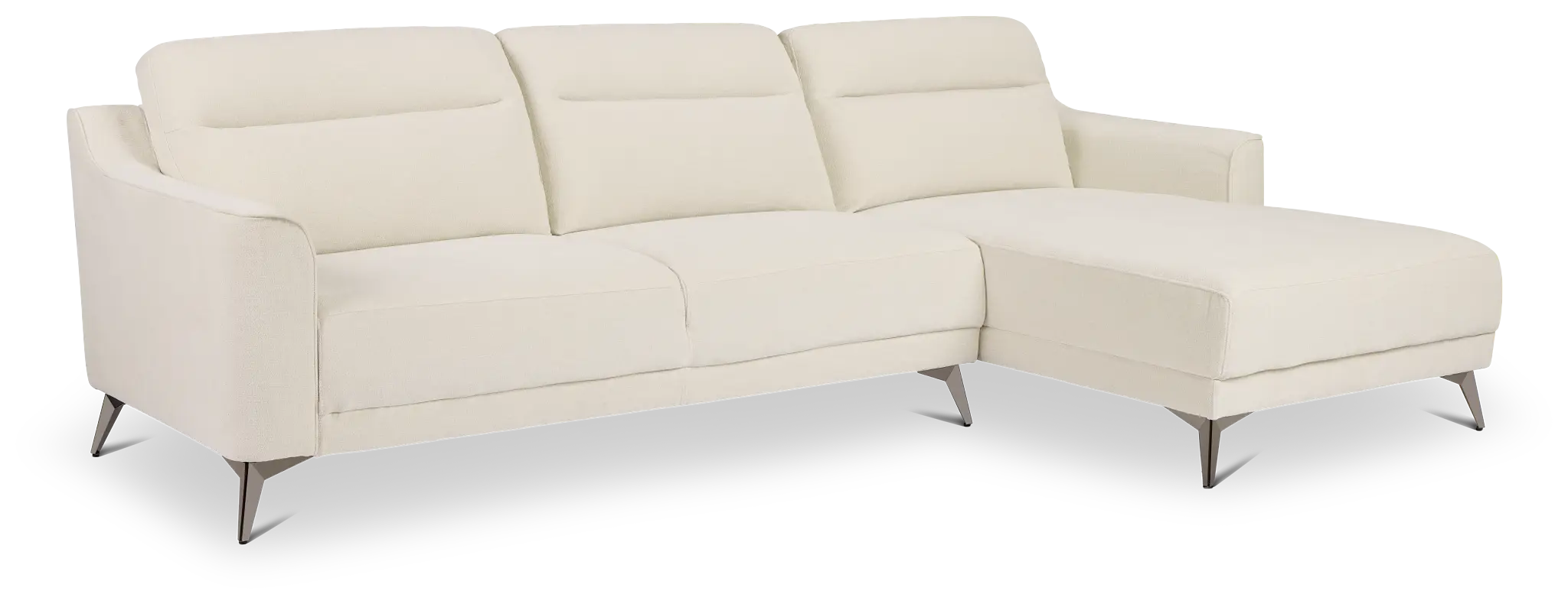 Talia Light Beige Fabric Right Chaise Sectional Talia Light Beige Fabric Right Chaise Sectional