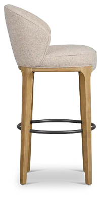 Libby Light Beige Fabric 30" Upholstered Barstool