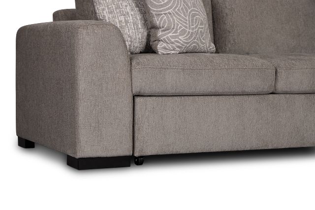 Blakely Gray Fabric Small Right Bumper Sleeper Sectional