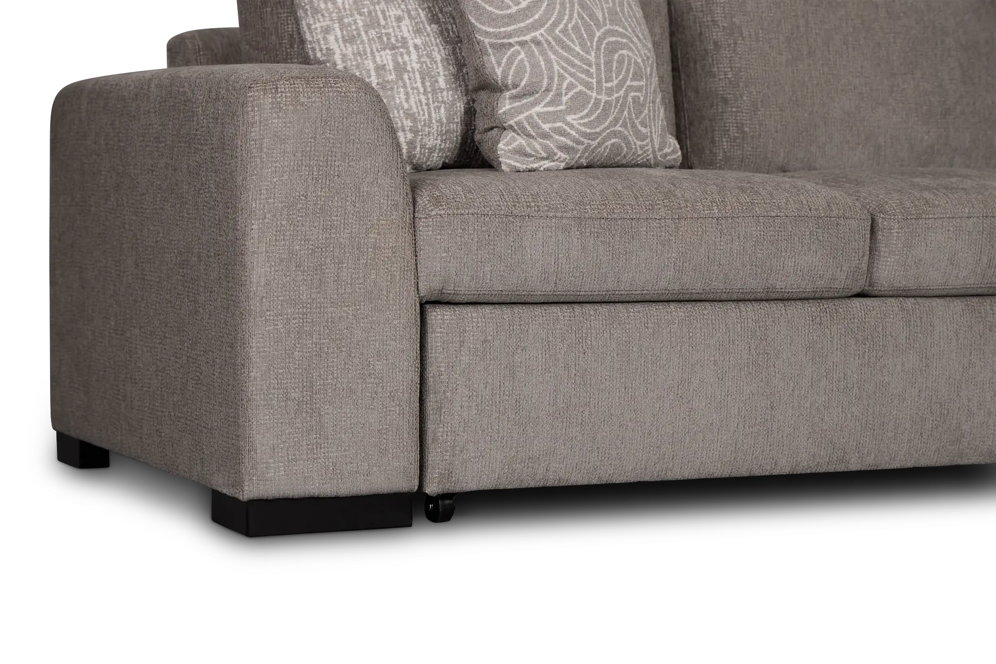 Blakely Gray Fabric Small Right Bumper Sleeper Sectional Blakely Gray Fabric Small Right Bumper Sleeper Sectional