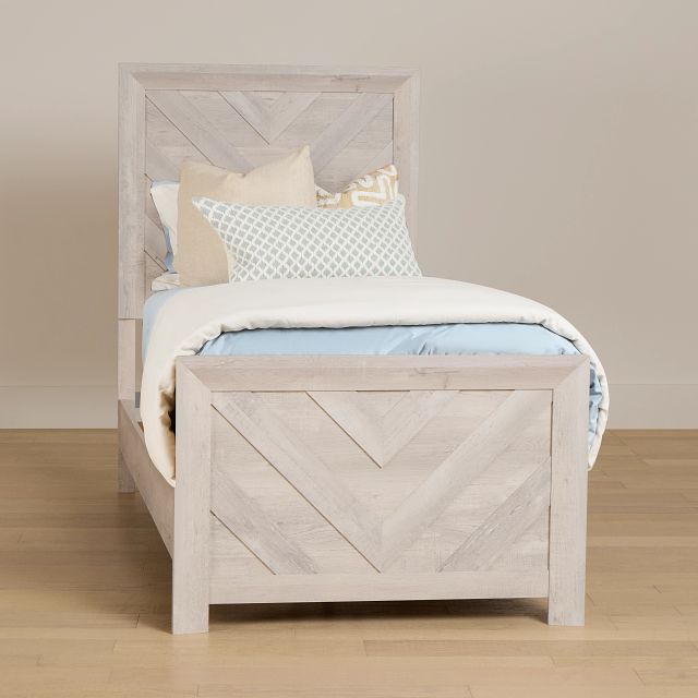 Delray White Panel Bed