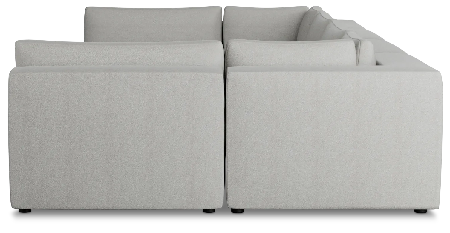 Destin Sutton Gray Fabric 8-piece Pit Sectional