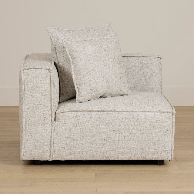 Tatum Beige Fabric Corner Chair