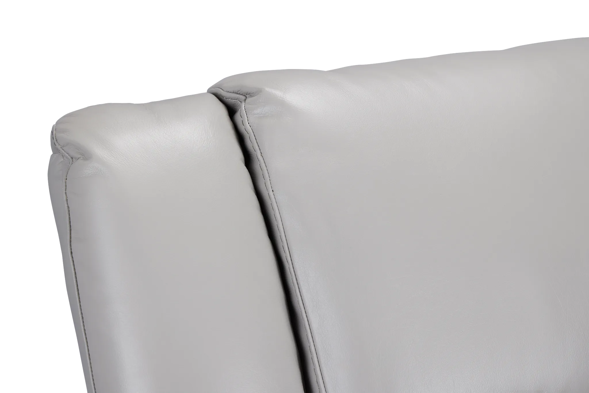 Peyton Light Gray Lthr/vinyl Large Dual Power Reclining Two-arm Sectional