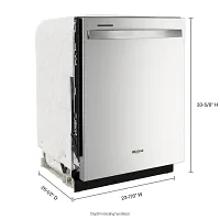 Whirlpool 7024 Series Stainless Steel Built In Dishwasher