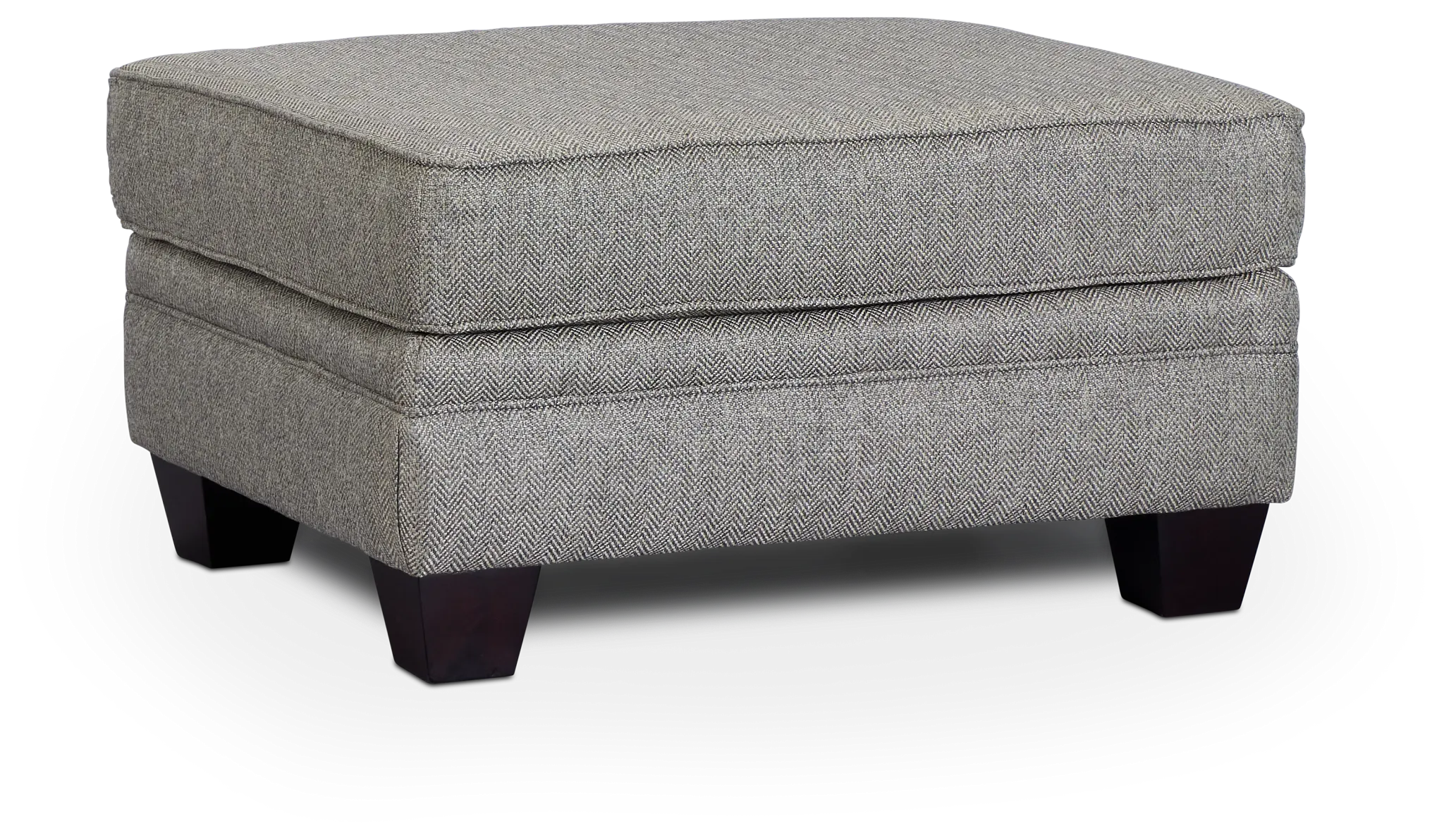 Avery Dark Gray Fabric Ottoman