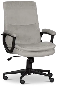 Krista Gray Fabric Upholstered Desk Chair