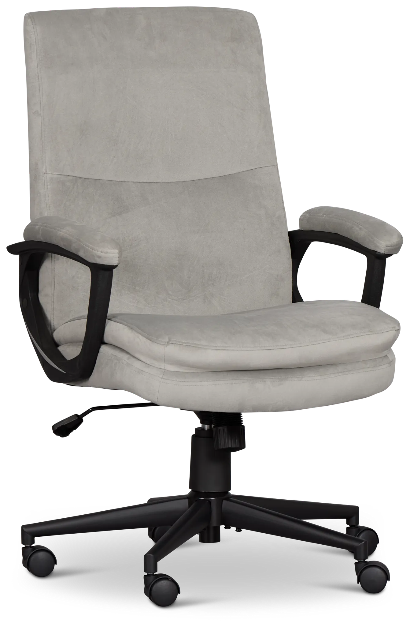 Krista Gray Fabric Upholstered Desk Chair