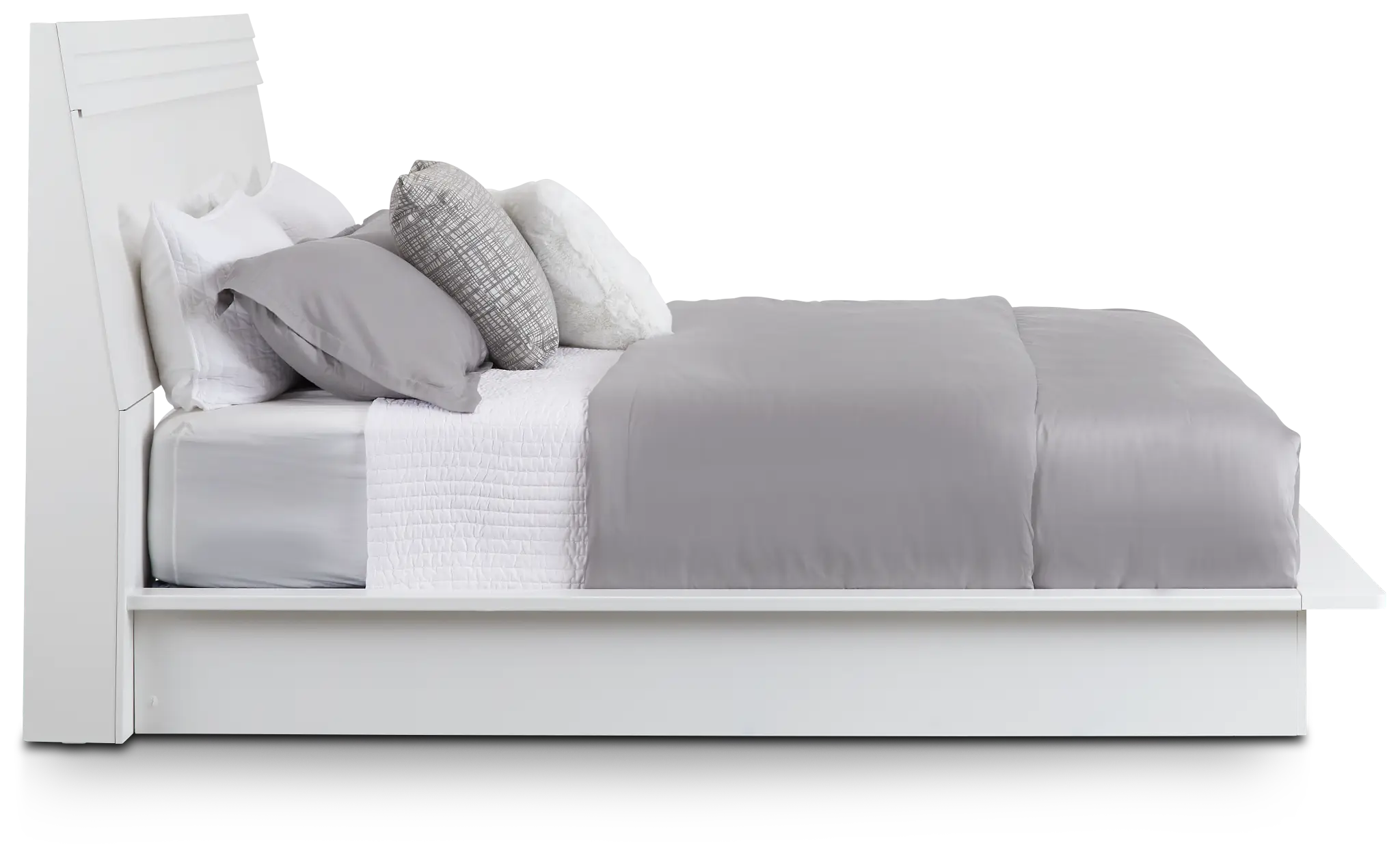 Midtown White Wood Platform Bed Midtown White Wood Platform Bed