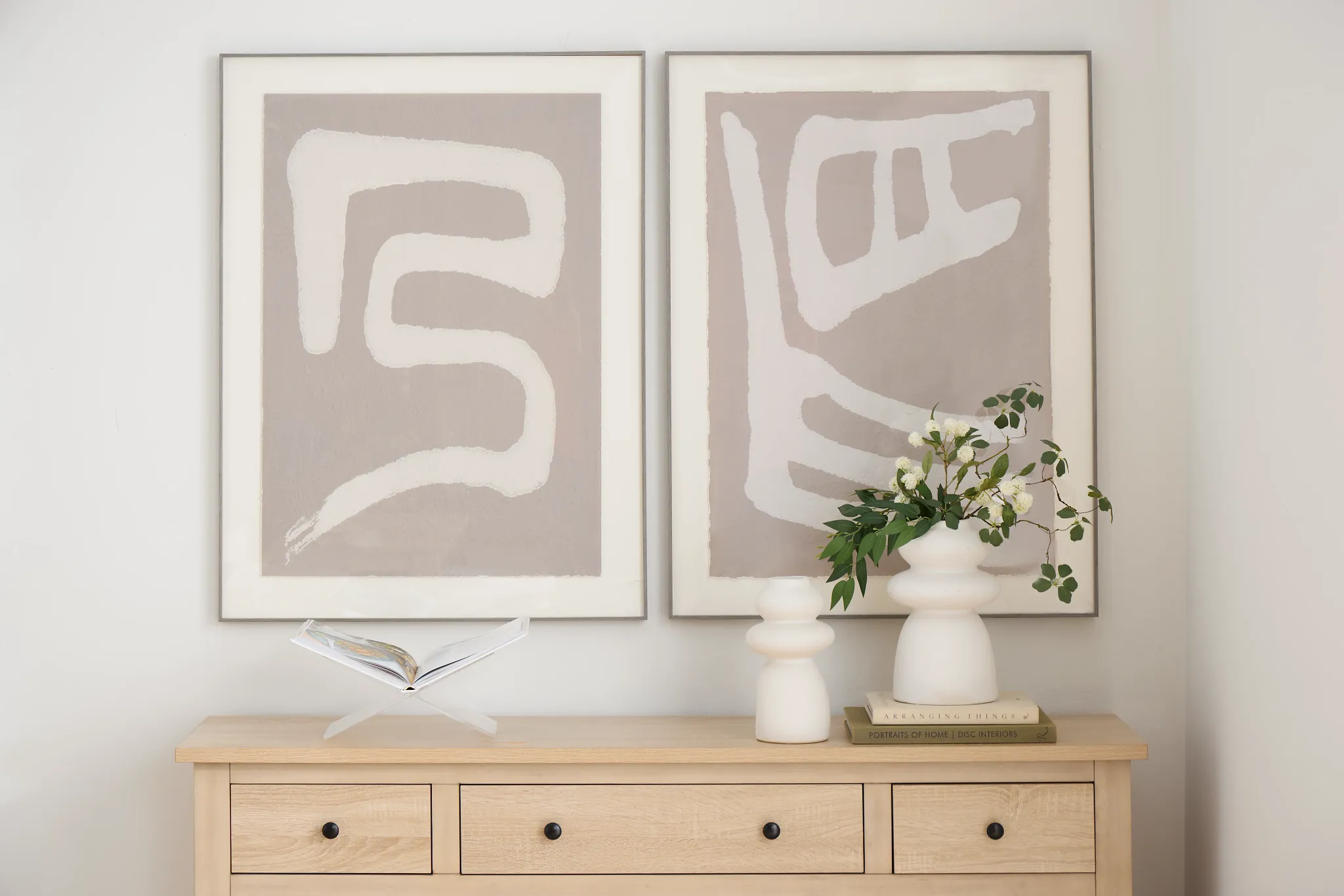Shaya Khaki Framed Wall Art