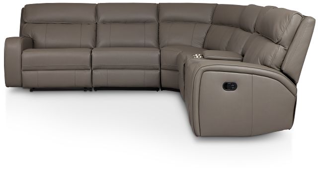 Rhett Gray Micro Small Triple Manually Reclining Two-arm Sectional