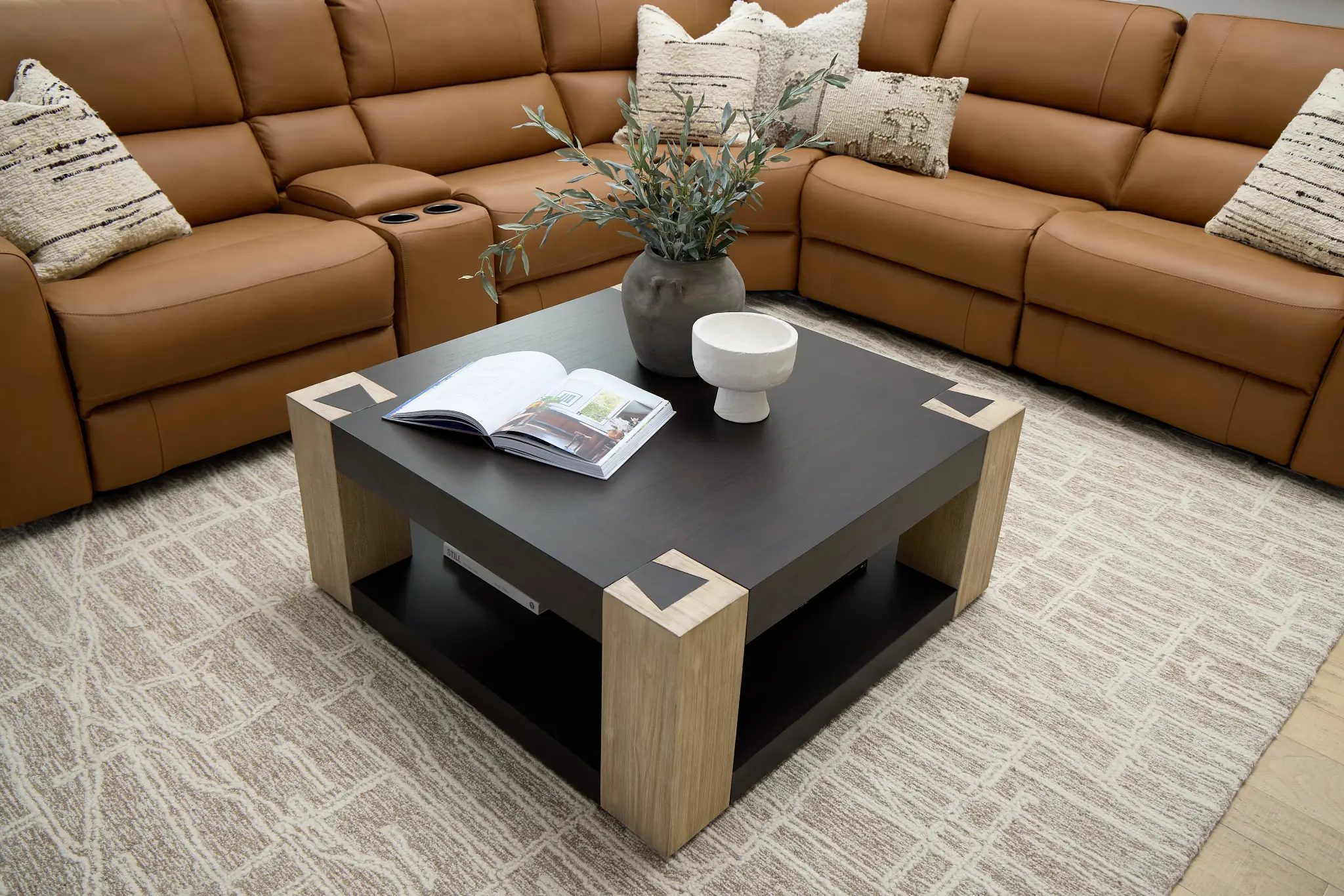 Jacob Two-tone Square Coffee Table Jacob Two-tone Square Coffee Table