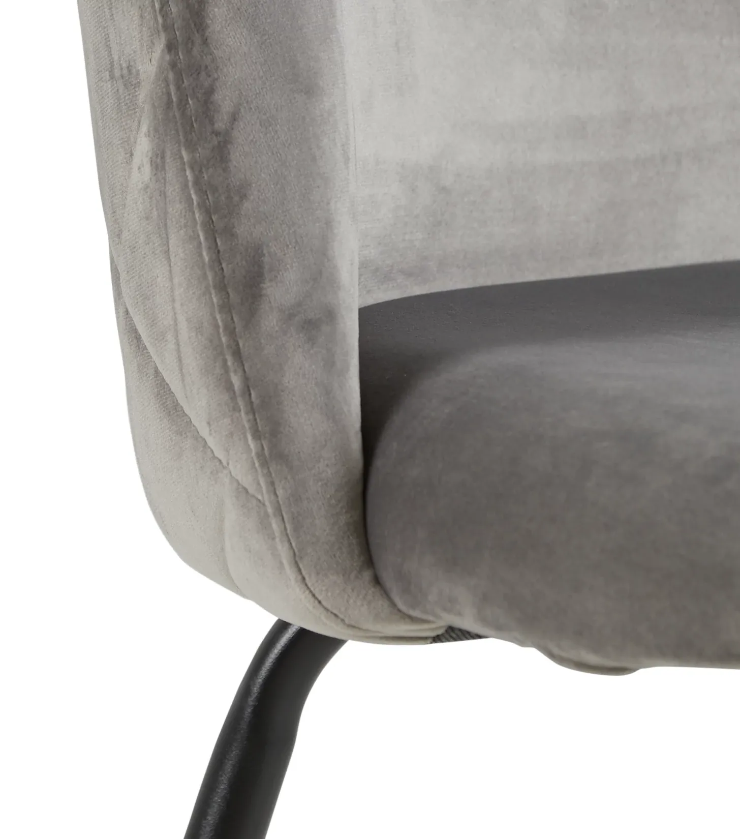 Capri Gray Upholstered 24" Barstools W/black Legs