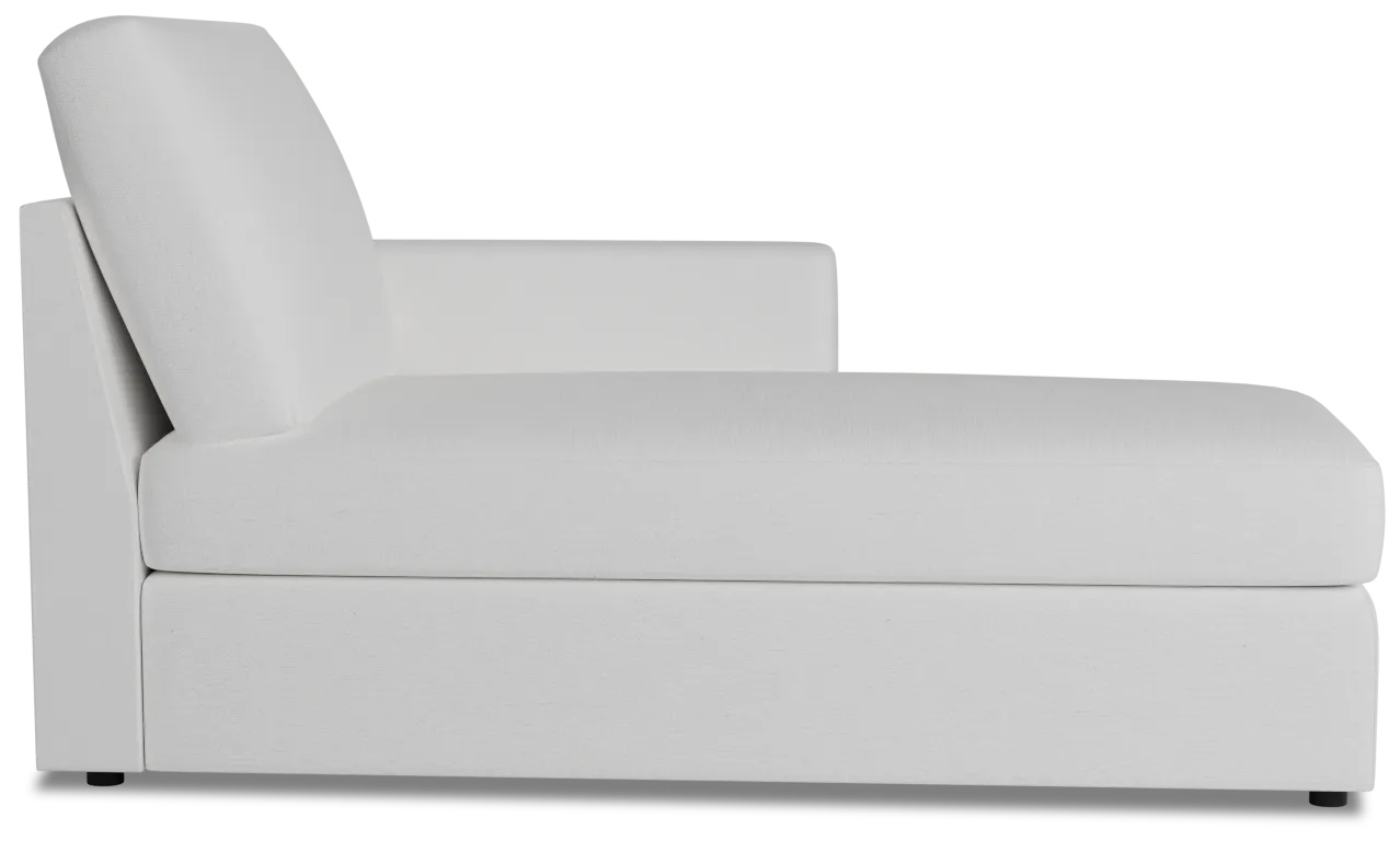 Citymod White Fabric Right Chaise