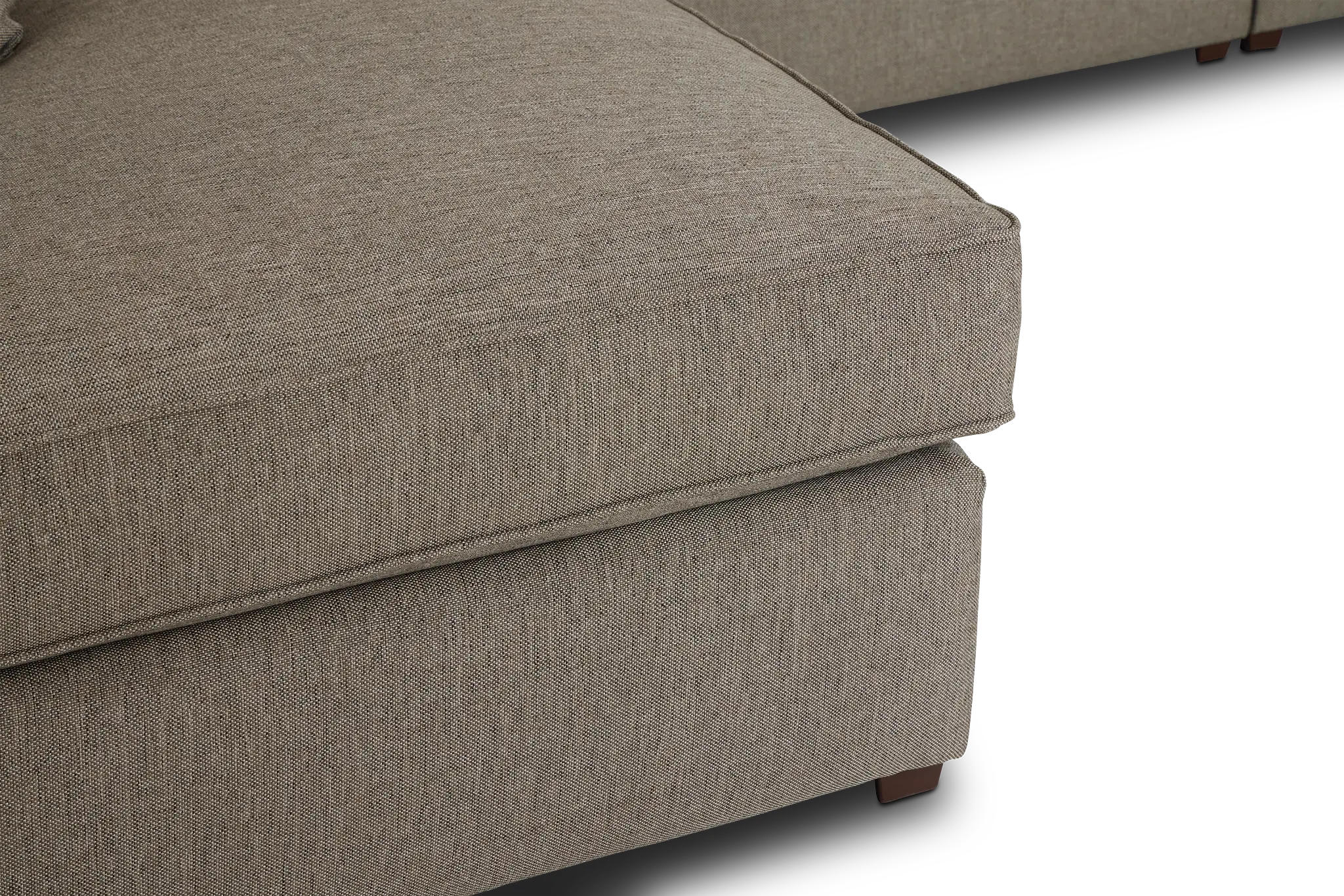 Asheville Brown Fabric Small Left Bumper Sectional Asheville Brown Fabric Small Left Bumper Sectional