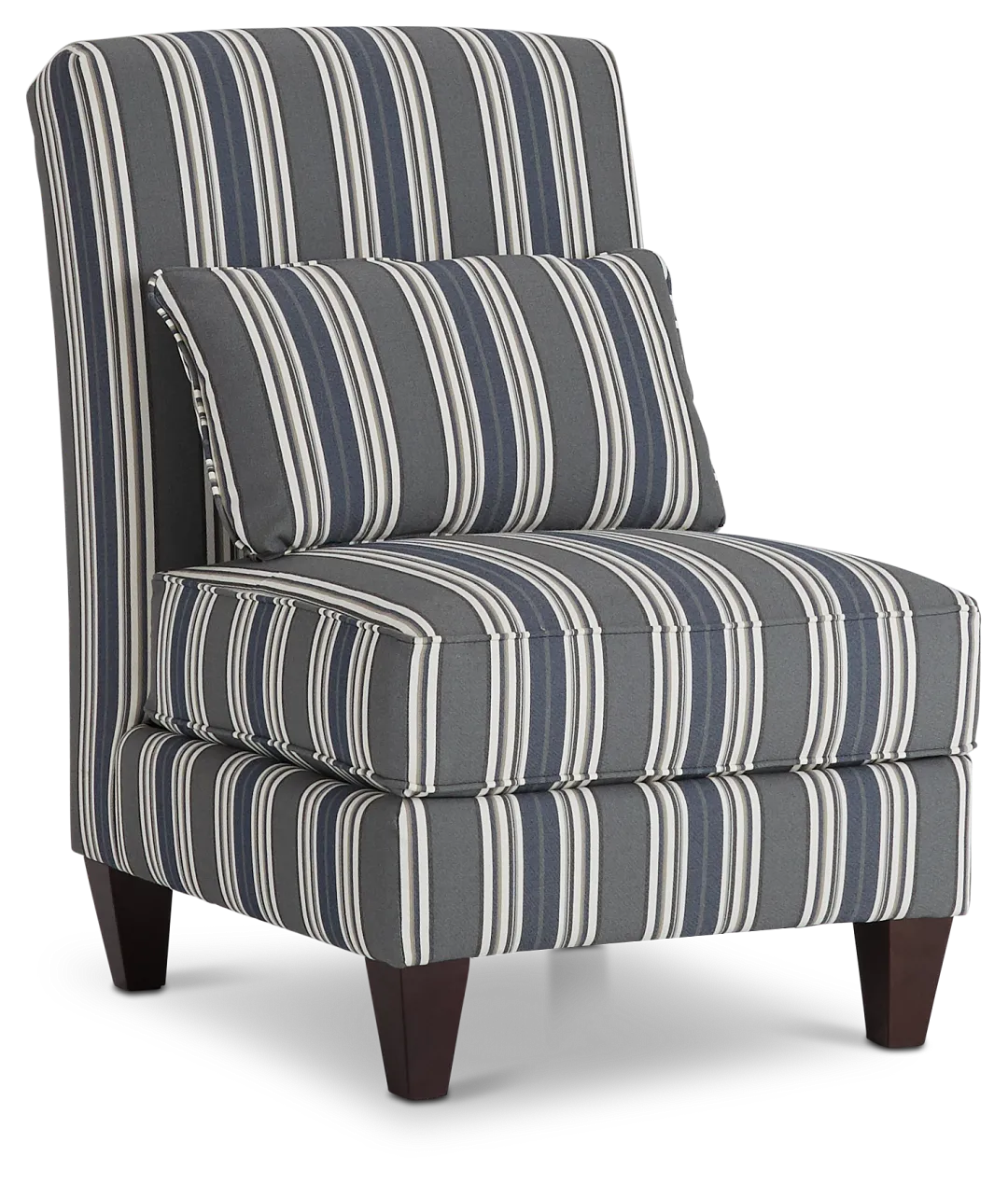 Amuse Blue Stripe Accent Chair