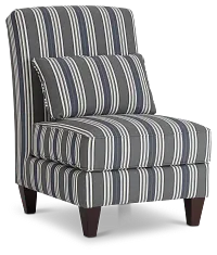 Amuse Blue Stripe Accent Chair