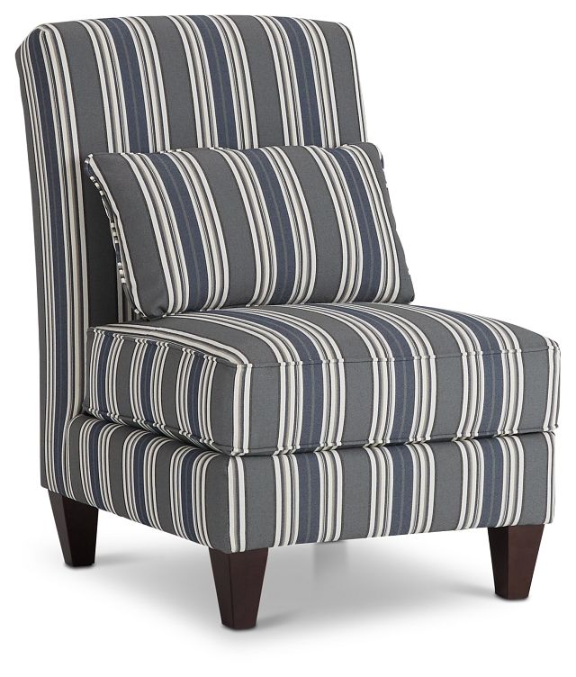 Amuse Blue Stripe Accent Chair