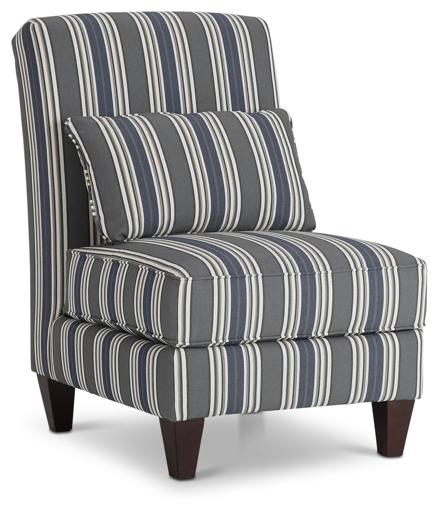 Amuse Blue Stripe Accent Chair