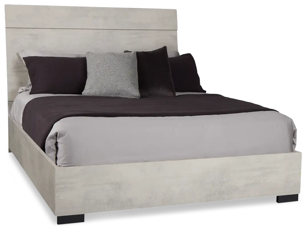 Pomona Gray Panel Bed Pomona Gray Panel Bed