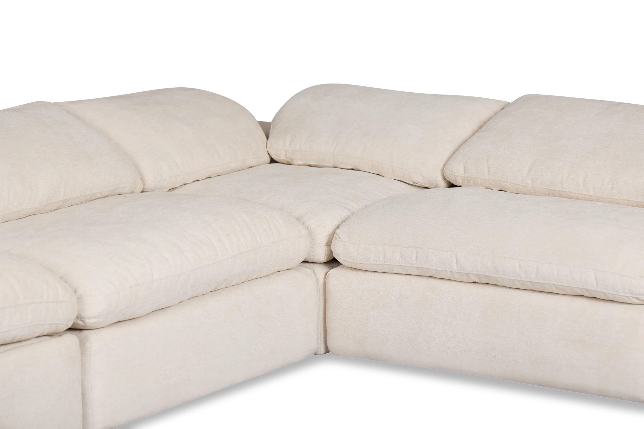 Drift Light Beige Fabric Medium Right Bumper Power Sectional