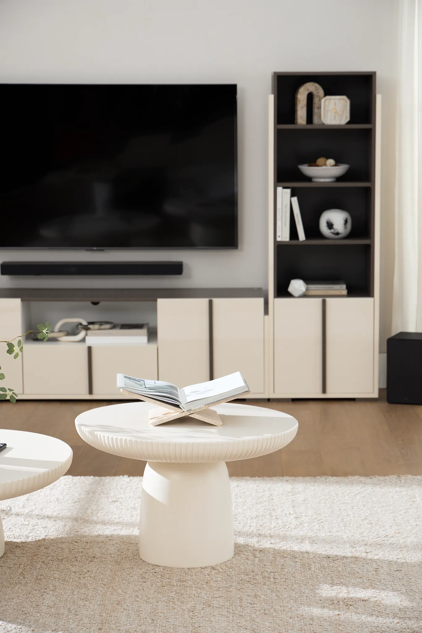 Cypress White Large Round Coffee Table