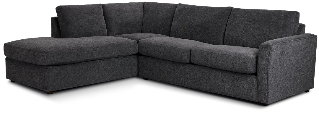 Maxie Dark Gray Micro Small Left Bumper Sectional
