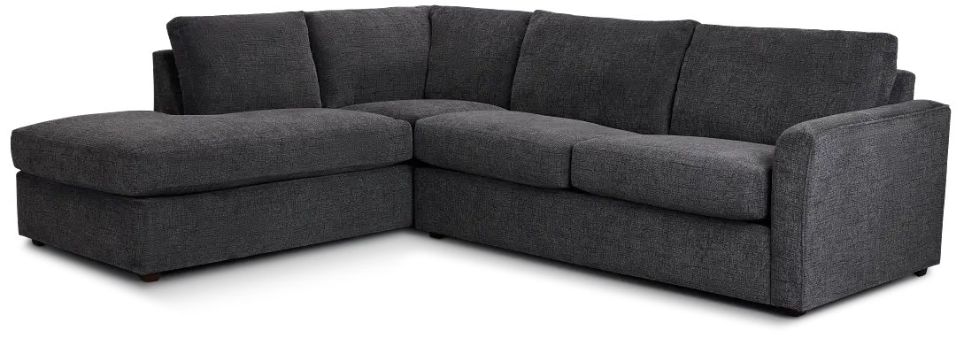 Maxie Dark Gray Micro Small Left Bumper Sectional Maxie Dark Gray Micro Small Left Bumper Sectional