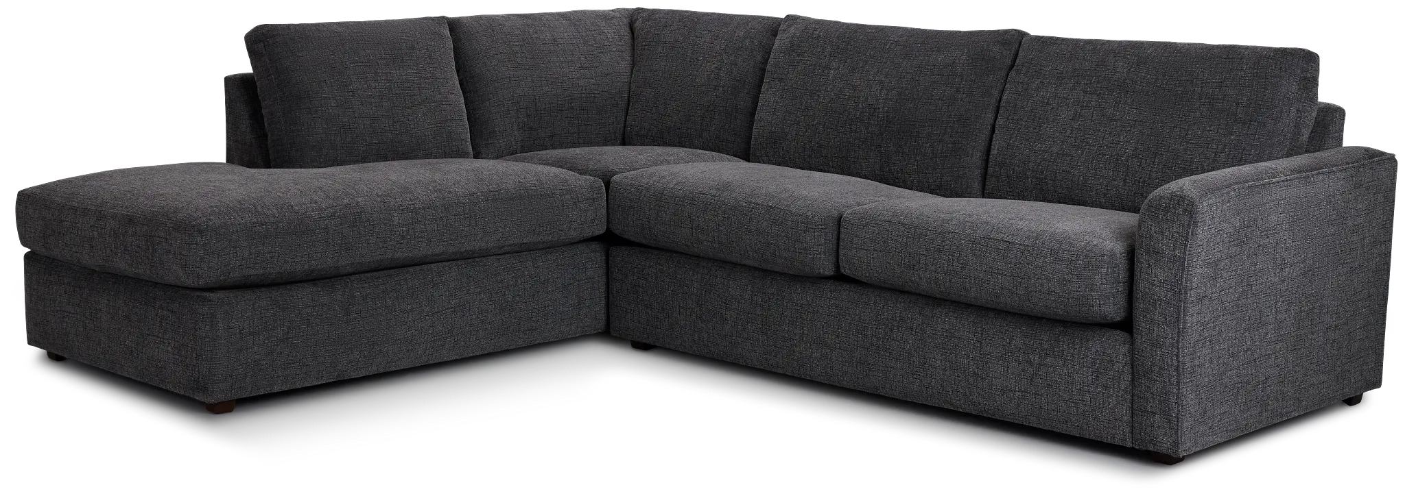 Maxie Dark Gray Micro Small Left Bumper Sectional