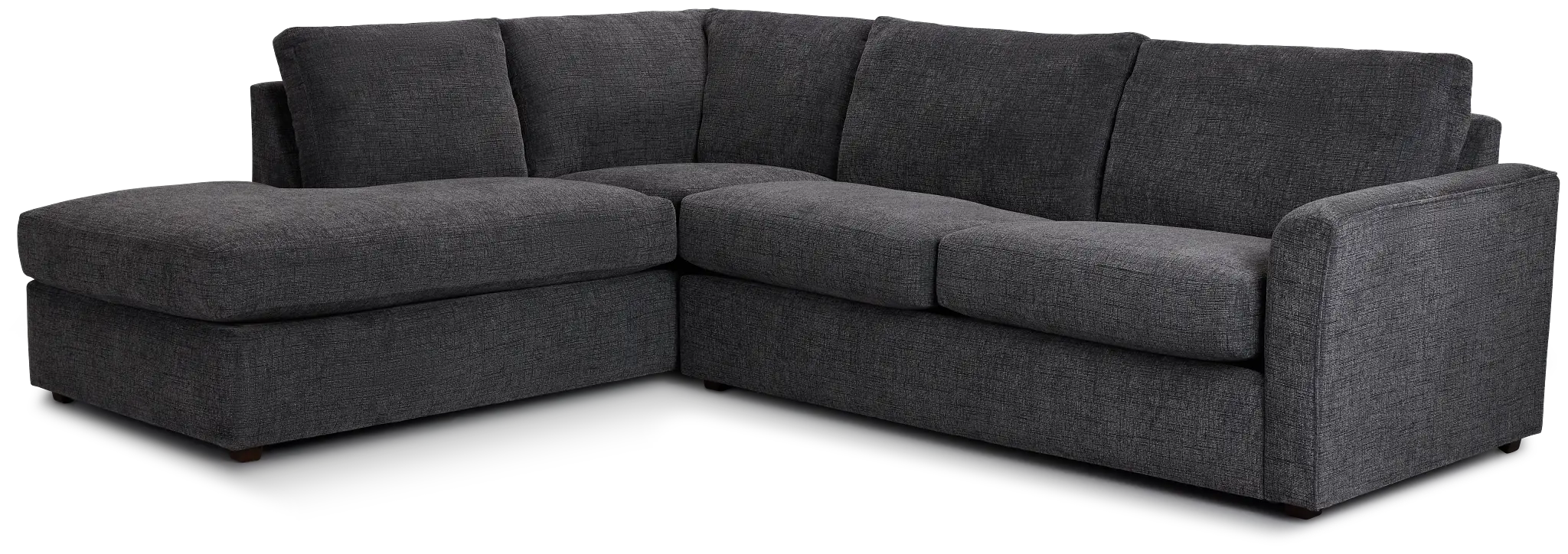 Maxie Dark Gray Micro Small Left Bumper Sectional Maxie Dark Gray Micro Small Left Bumper Sectional