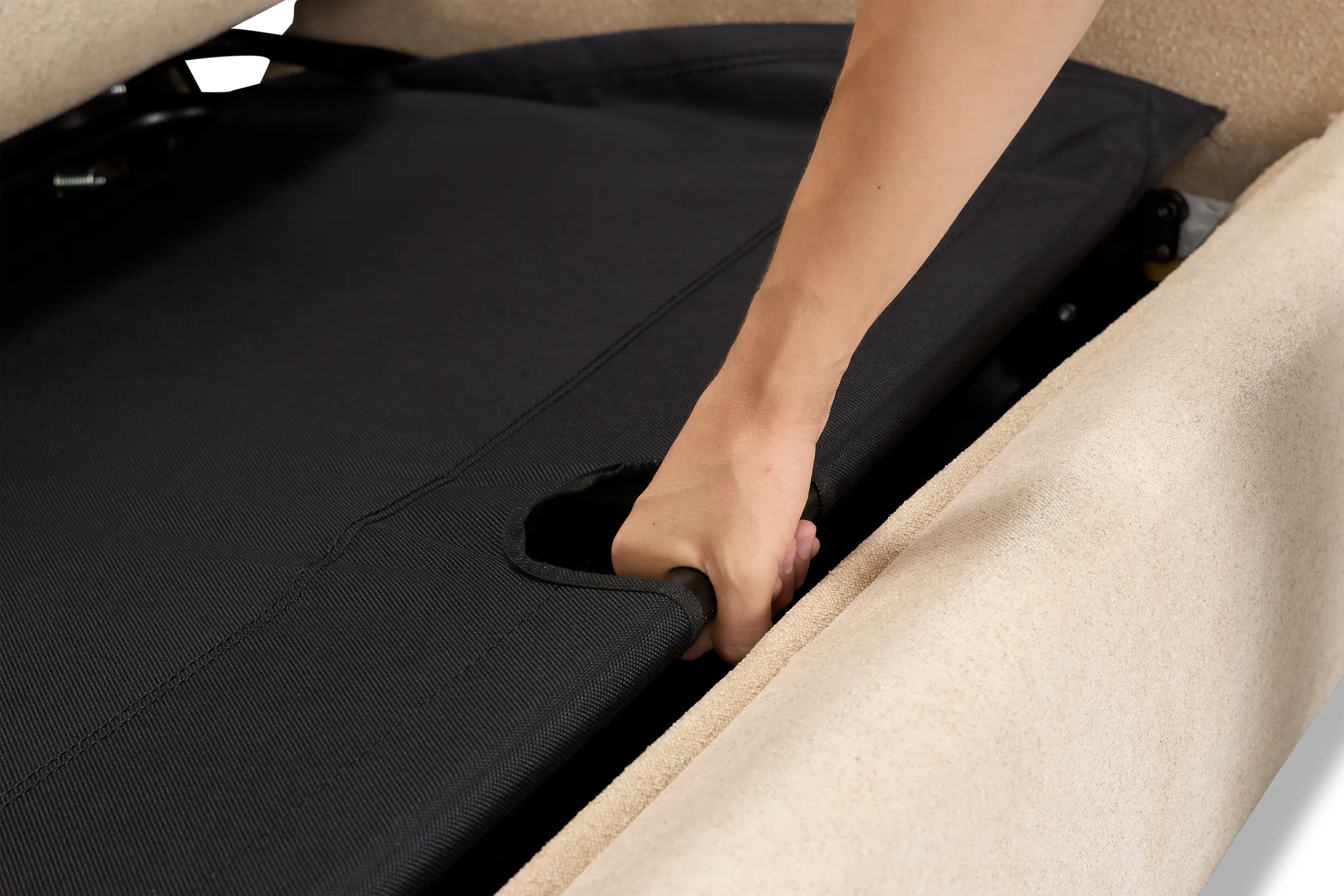 Siesta Elite Taupe Fabric Memory Foam Sleeper