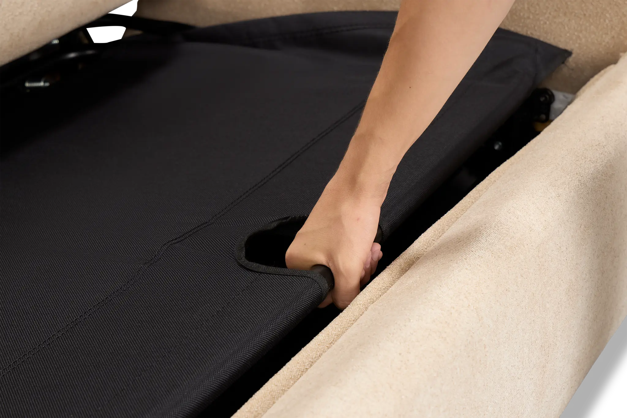 Siesta Elite Taupe Fabric Memory Foam Sleeper Siesta Elite Taupe Fabric Memory Foam Sleeper