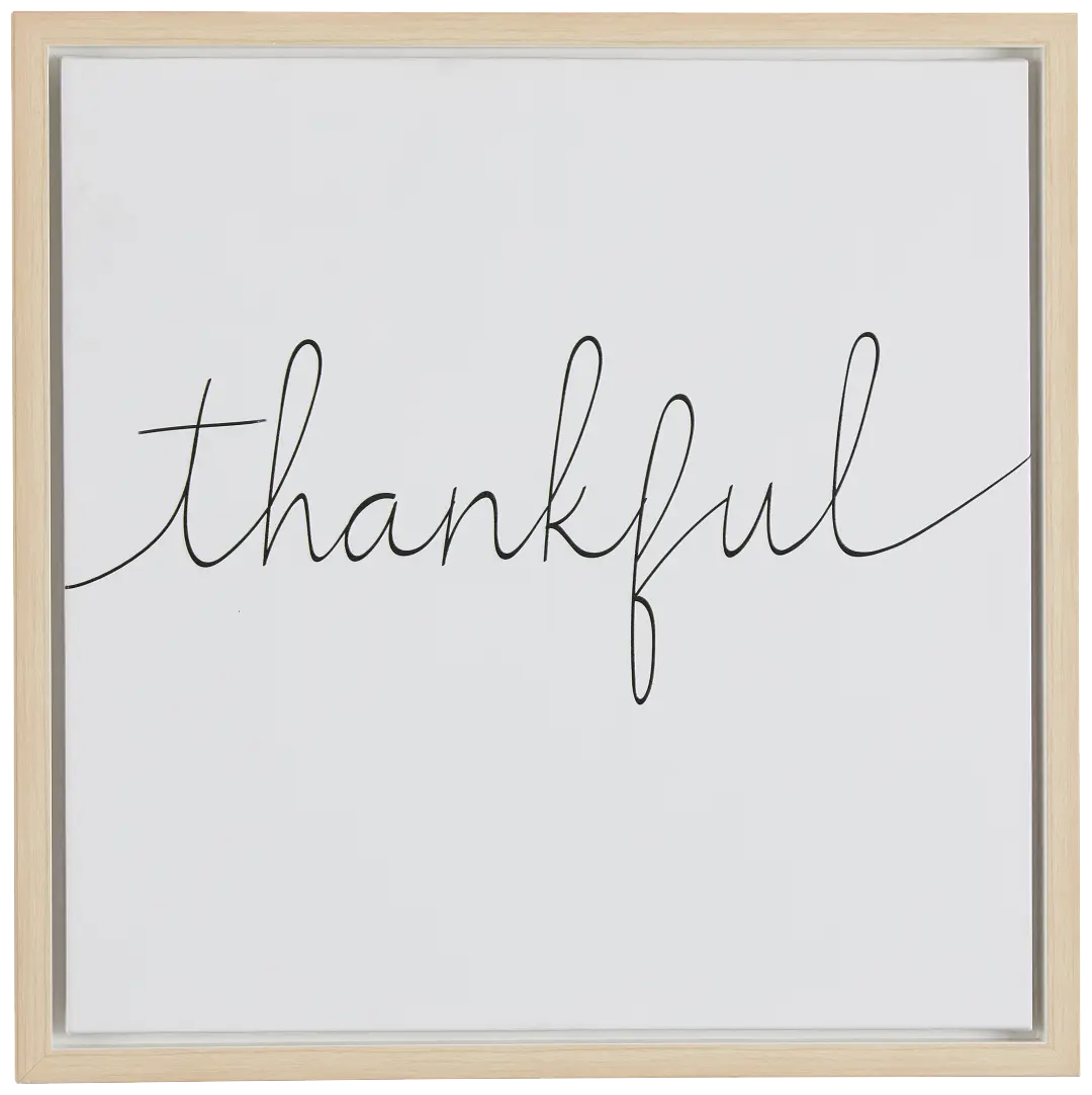 Thankful Light Tone Framed Canvas Wall Art Thankful Light Tone Framed Canvas Wall Art