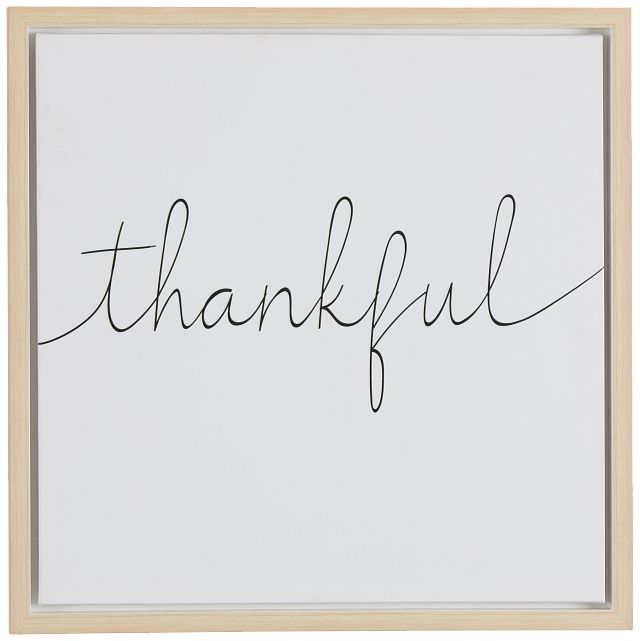 Thankful Light Tone Framed Canvas Wall Art