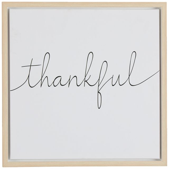 Thankful Light Tone Framed Canvas Wall Art