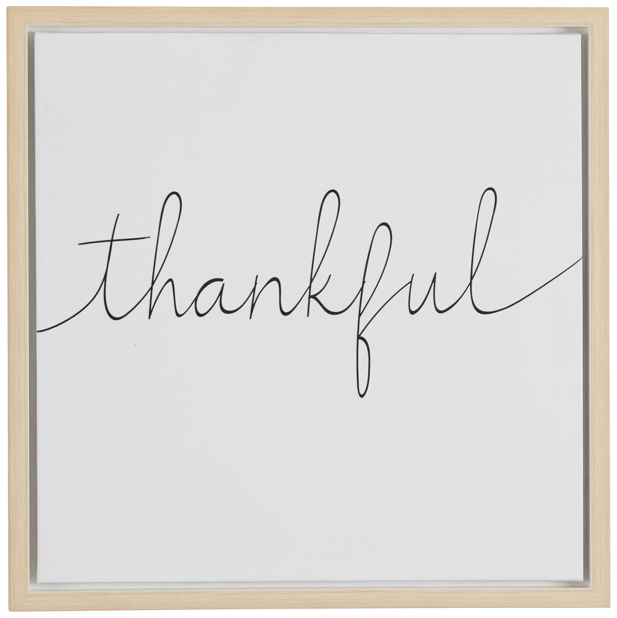 Thankful Light Tone Framed Canvas Wall Art