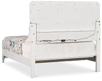 Milan White Uph Panel Bed