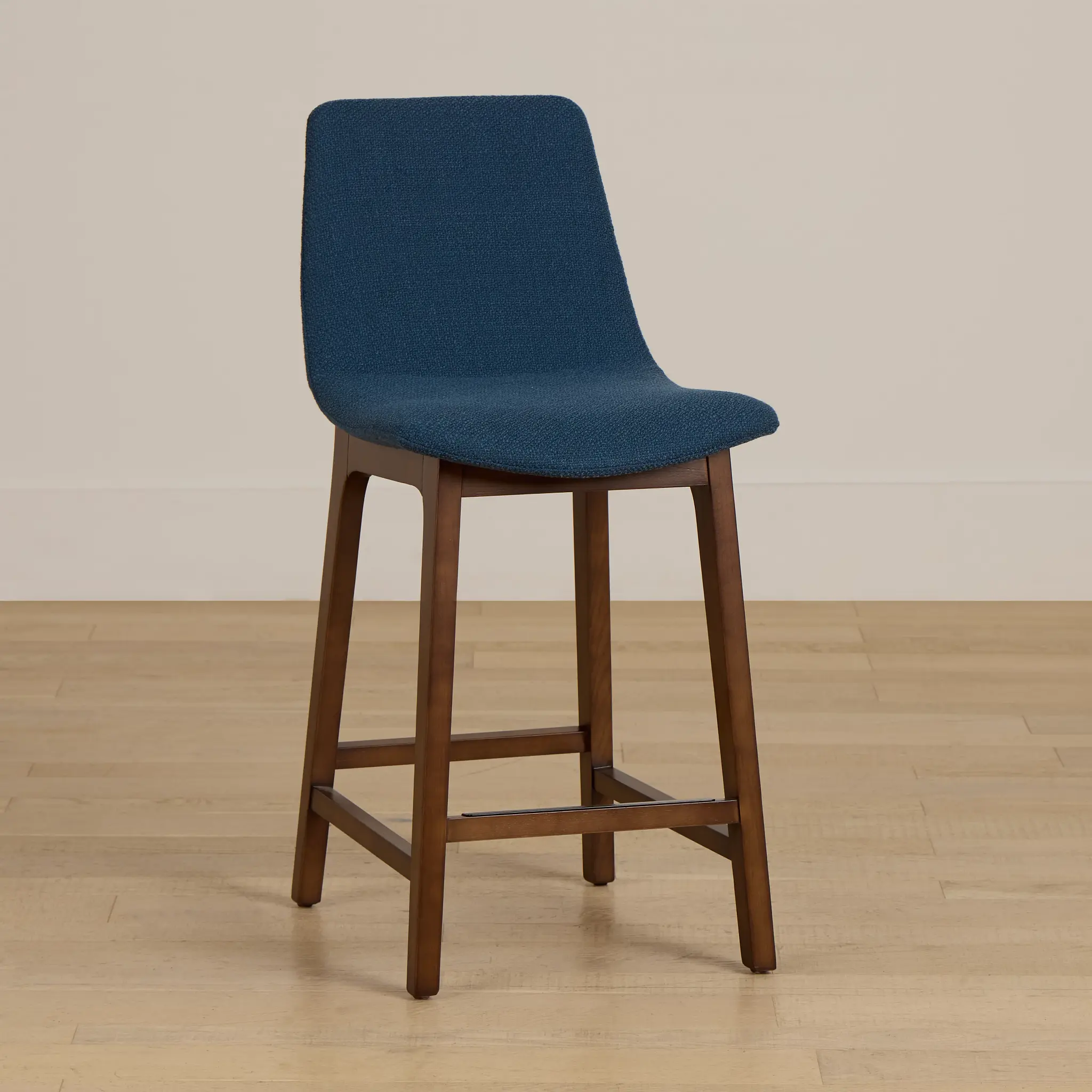 Hamilton Dark Blue Fabric 24" Upholstered Barstool Hamilton Dark Blue Fabric 24" Upholstered Barstool