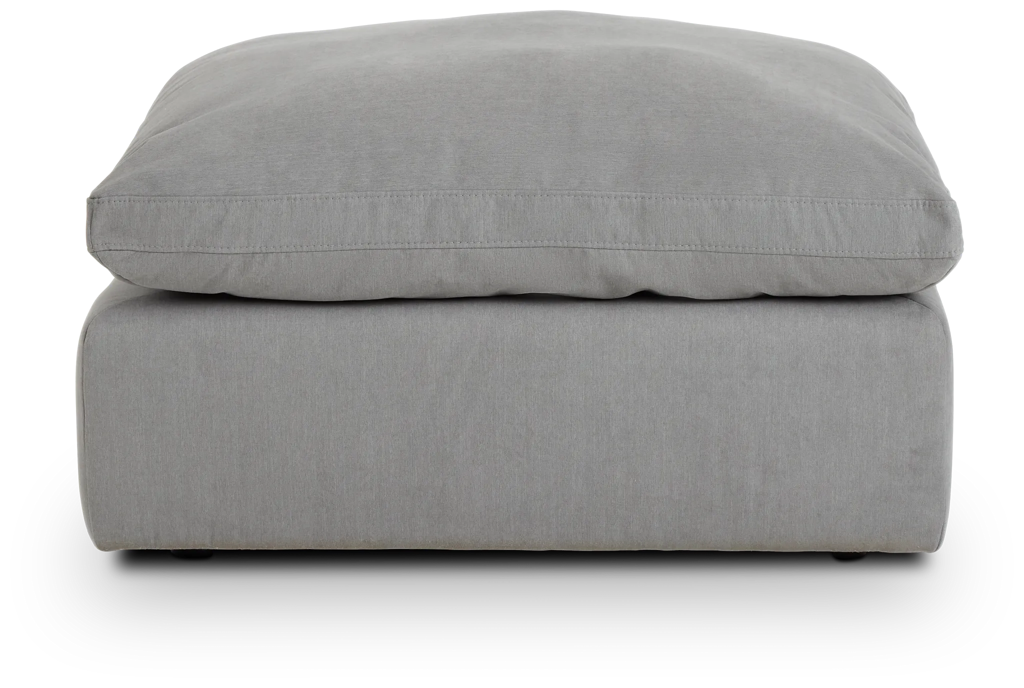 Grant Light Gray Fabric Ottoman