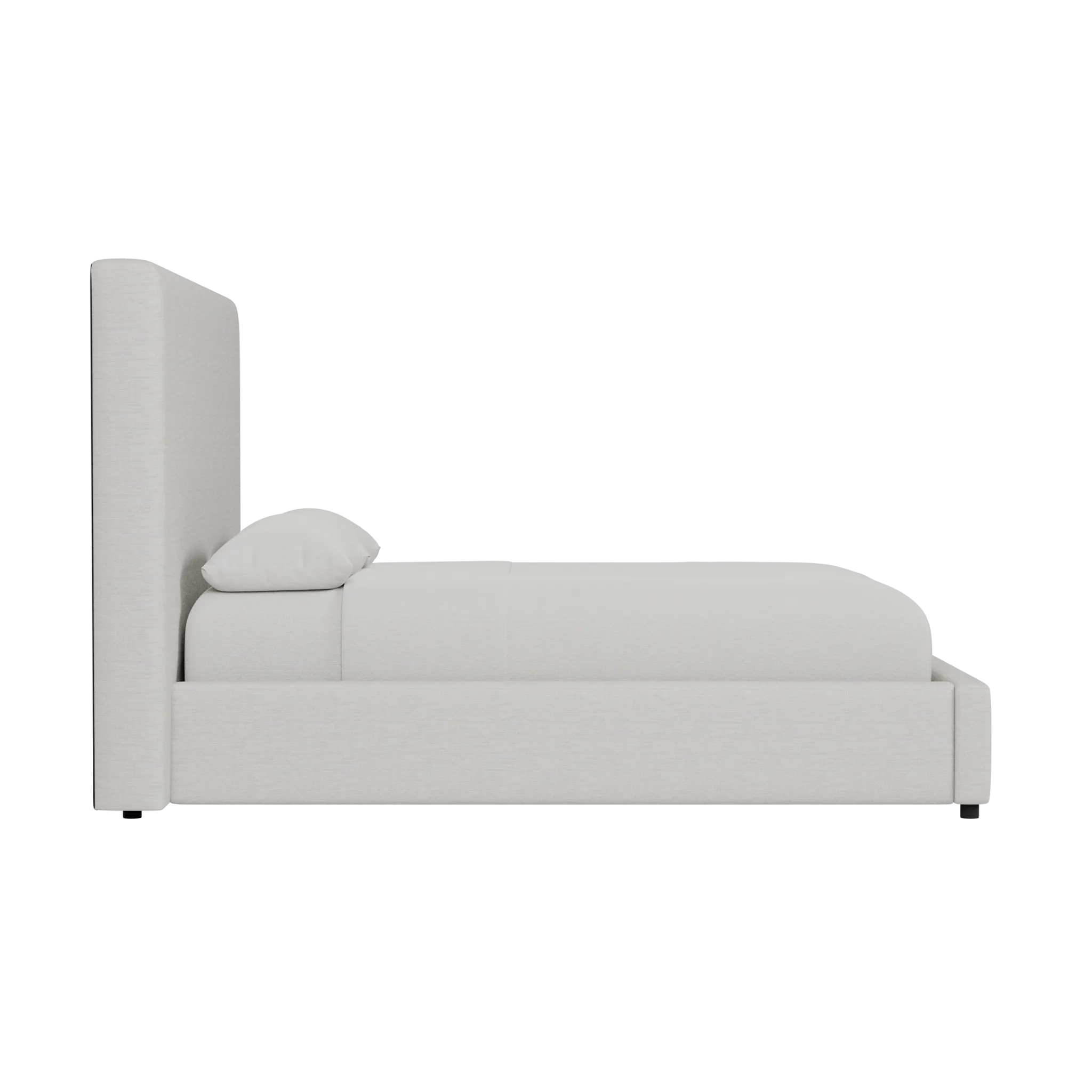 Grayton Maguire Ivory 54" Upholstered Platform Bed