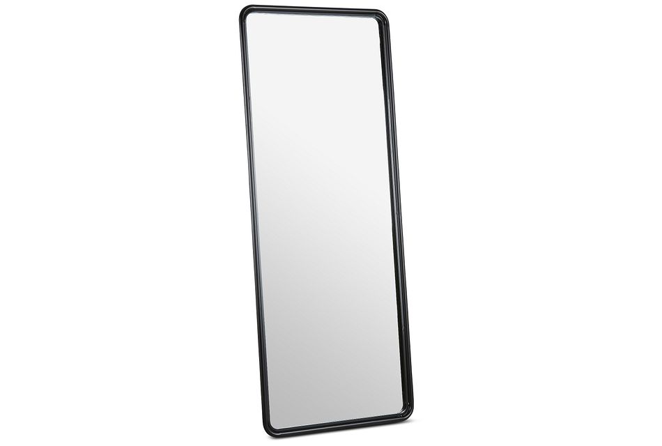 Reno Black Metal Floor Mirror