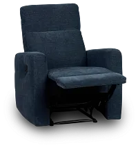 Rae Dark Blue Fabric Recliner