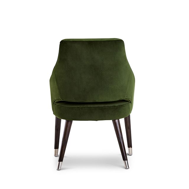 Naveen Dark Green Velvet Upholstered Arm Chair (3)