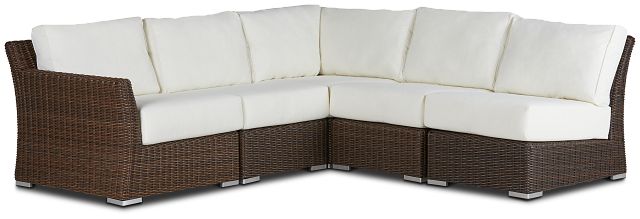 Southport White Left 5-piece Modular Sectional