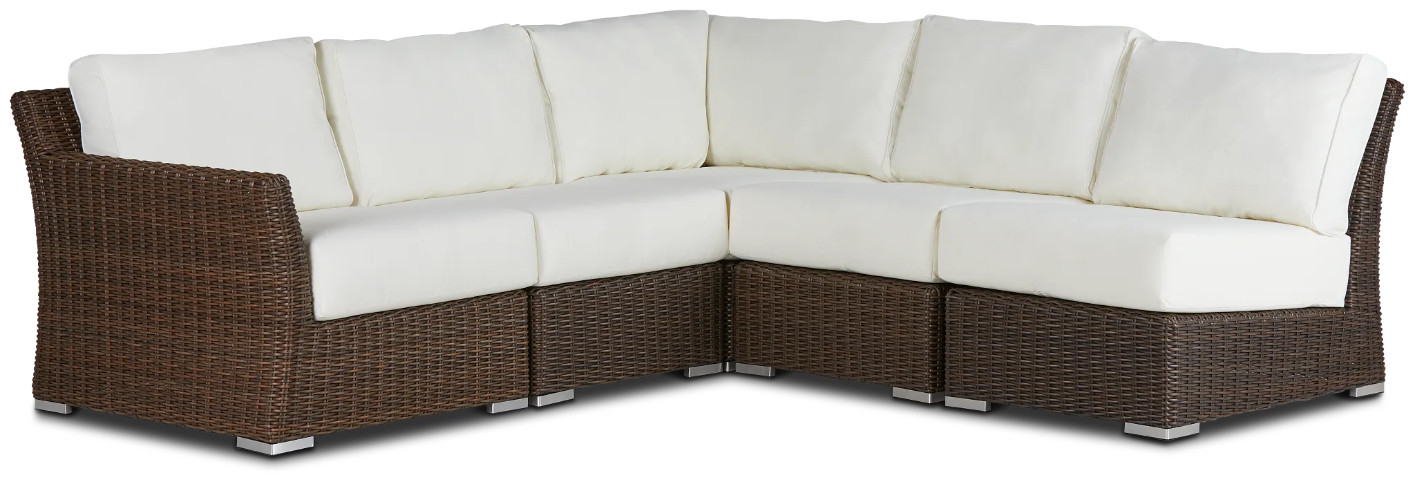 Southport White Left 5-piece Modular Sectional