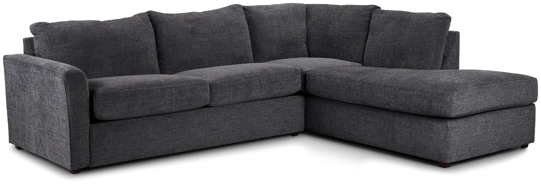 Maxie Dark Gray Micro Small Right Bumper Sectional