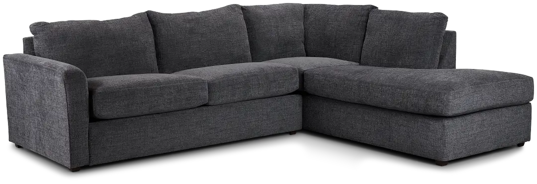 Maxie Dark Gray Micro Small Right Bumper Sectional Maxie Dark Gray Micro Small Right Bumper Sectional