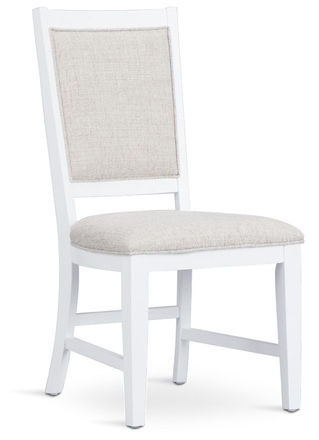 Heron Cove White Upholstered Side Chair